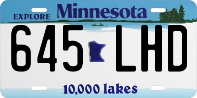 MN license plate 645LHD
