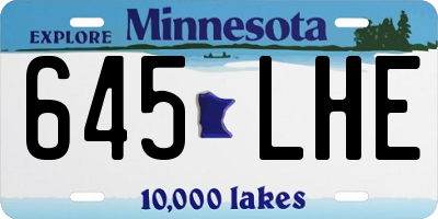 MN license plate 645LHE