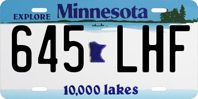 MN license plate 645LHF