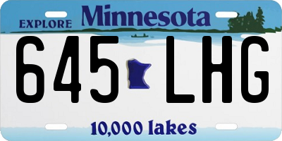 MN license plate 645LHG