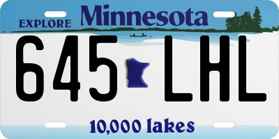 MN license plate 645LHL