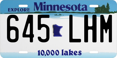 MN license plate 645LHM
