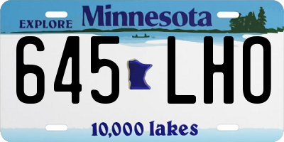 MN license plate 645LHO