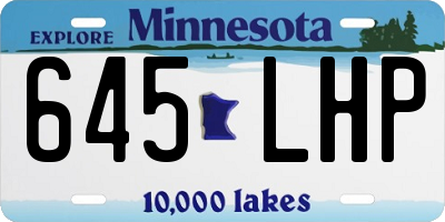 MN license plate 645LHP