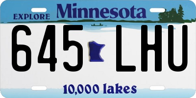 MN license plate 645LHU
