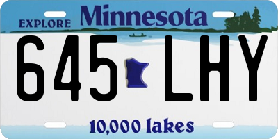 MN license plate 645LHY