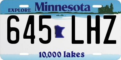 MN license plate 645LHZ