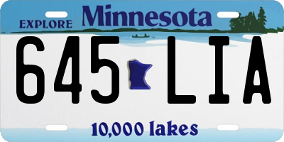 MN license plate 645LIA
