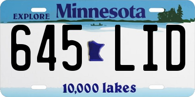 MN license plate 645LID