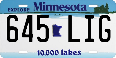 MN license plate 645LIG