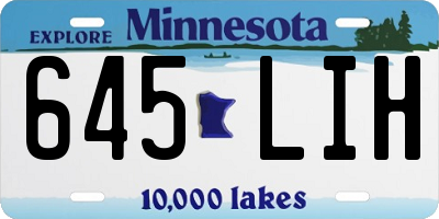 MN license plate 645LIH