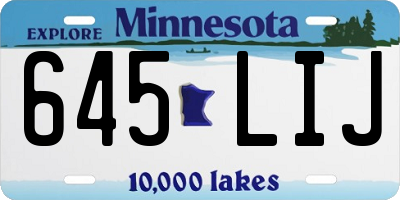 MN license plate 645LIJ