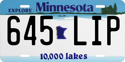 MN license plate 645LIP