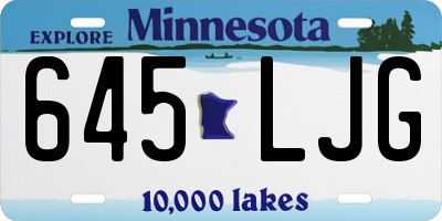MN license plate 645LJG