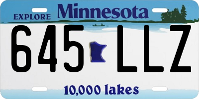 MN license plate 645LLZ
