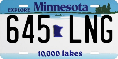 MN license plate 645LNG