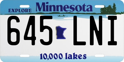 MN license plate 645LNI