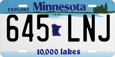 MN license plate 645LNJ