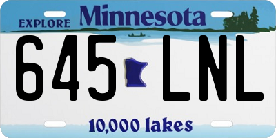 MN license plate 645LNL
