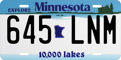 MN license plate 645LNM