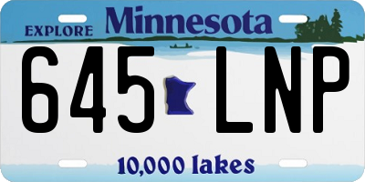 MN license plate 645LNP