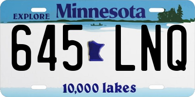 MN license plate 645LNQ
