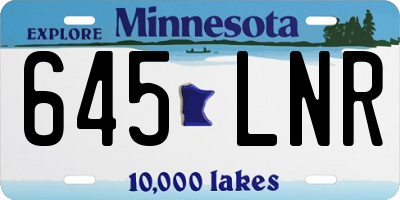 MN license plate 645LNR