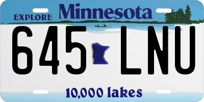 MN license plate 645LNU