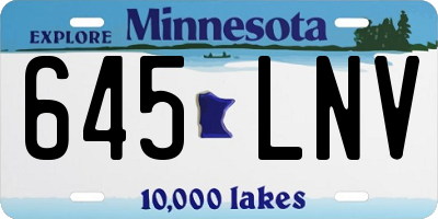 MN license plate 645LNV