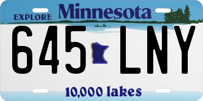 MN license plate 645LNY