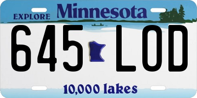 MN license plate 645LOD