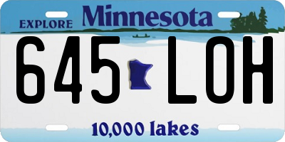 MN license plate 645LOH