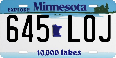 MN license plate 645LOJ