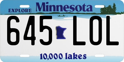 MN license plate 645LOL