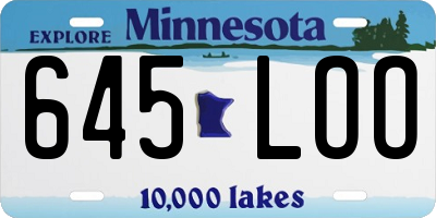 MN license plate 645LOO