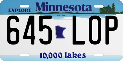 MN license plate 645LOP