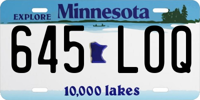 MN license plate 645LOQ