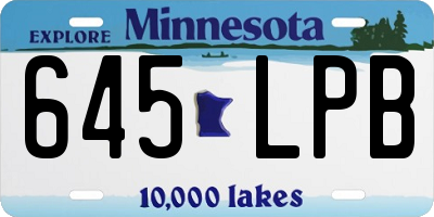 MN license plate 645LPB