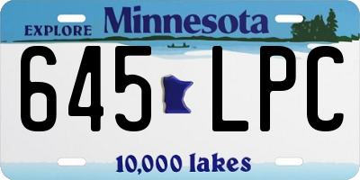 MN license plate 645LPC