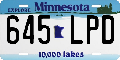 MN license plate 645LPD