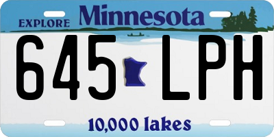 MN license plate 645LPH