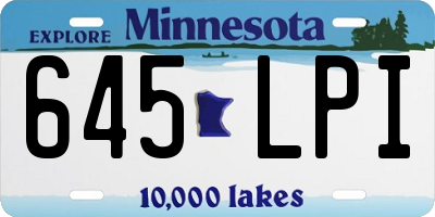 MN license plate 645LPI