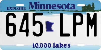 MN license plate 645LPM