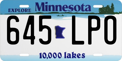 MN license plate 645LPO
