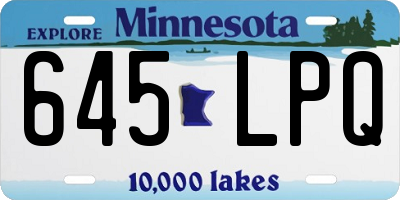 MN license plate 645LPQ