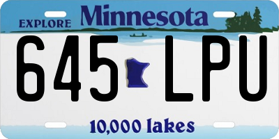 MN license plate 645LPU