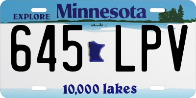 MN license plate 645LPV
