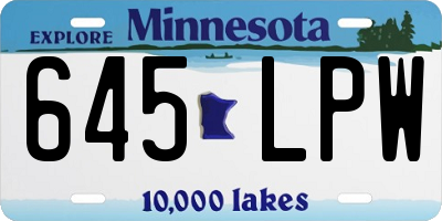 MN license plate 645LPW
