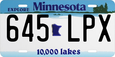 MN license plate 645LPX