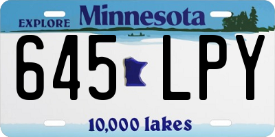 MN license plate 645LPY